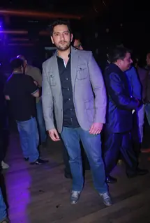 Shaad Randhawa poses for the media at Kamaal Rashid Khan's Birthday Bash