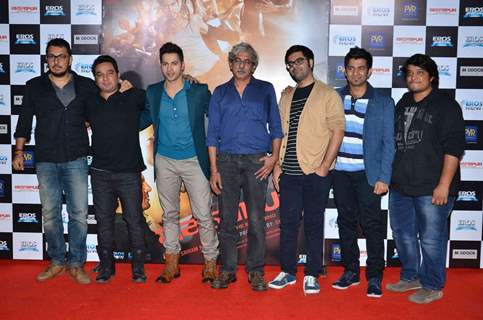 Team poses for the media at the Song Launch of Badlapur