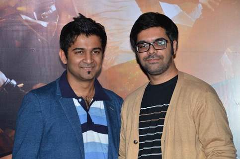 Sachin Sanghvi and Jigar Saraiya pose for the media at the Song Launch of Badlapur