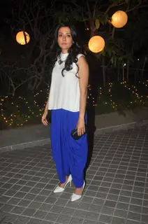 Mini Mathur poses for the media at Farah Khan's Birthday Bash