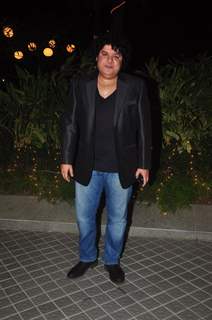 Sajid Khan poses for the media at Farah Khan's Birthday Bash