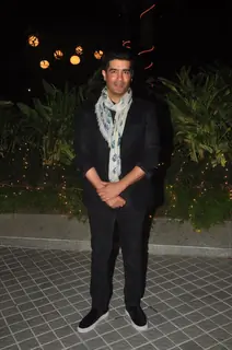 Manish Malhotra poses for the media at Farah Khan's Birthday Bash