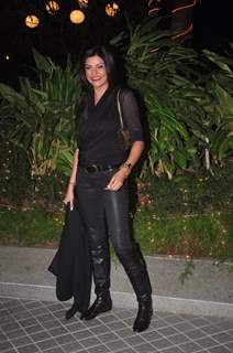 Sushmita Sen poses for the media at Farah Khan's Birthday Bash