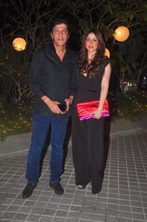 Chunky Pandey poses for the media at Farah Khan's Birthday Bash