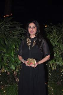 Tabu poses for the media at Farah Khan's Birthday Bash