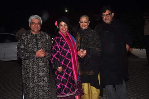 Celebs pose for the media at Farah Khan's Birthday Bash