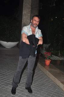 Jackie Shroff poses for the media at Farah Khan's Birthday Bash