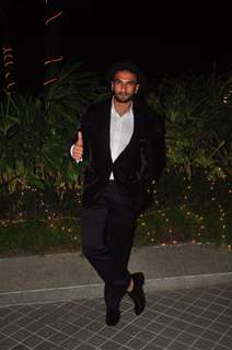 Ranveer Singh poses for the media at Farah Khan's Birthday Bash