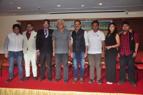 Celebs pose for the media at the Launch of film Project Marathwada