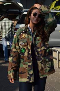 Jacqueline Fernandes was snapped Arriving from Saifai Mahotsav Fest