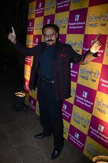 Gulshan Grover poses for the media at Charan Singh's Lohri Celebration