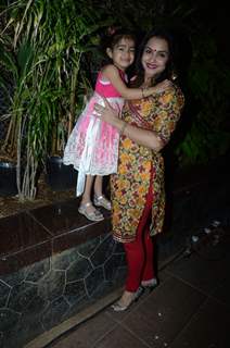 Gurdeep Kohli poses with her daughter at Charan Singh's Lohri Celebration