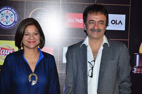 Rajkumar Hirani with his wife at the Star Guild Awards