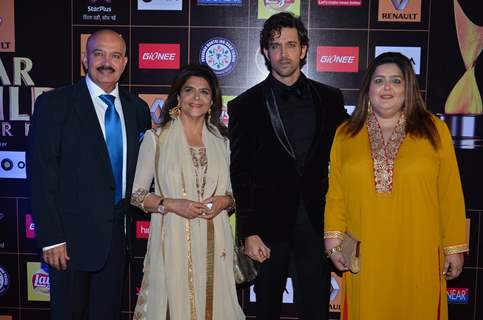 Hrithik Roshan with his family were seen at the Star Guild Awards