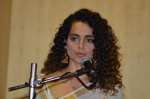 Kangana Ranaut interacts with the audience at RamaKrishna Mission