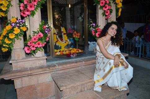 Kangana Ranaut was snapped at RamaKrishna Mission