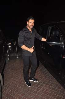 John Abraham poses for the media at the Launch of Hera Pheri 3