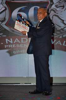 A A Nadiadwala gives the clap at the Launch of Hera Pheri 3