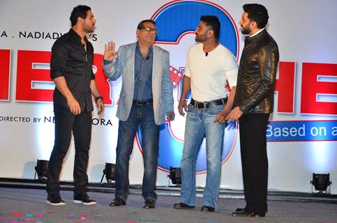 Team was snapped while in conversation at the Launch of Hera Pheri 3