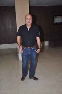 Anupam Kher poses for the media at Jazbaa Script Reading Session