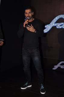 John Abraham interacts with the audience at the Launch of Yamaha Fascino Calendar