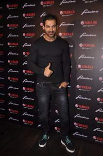 John Abraham poses for the media at the Launch of Yamaha Fascino Calendar