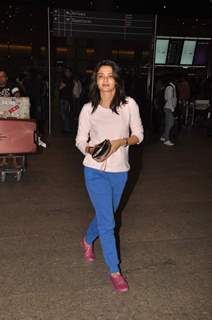 Surveen Chawla was snapped at Airport