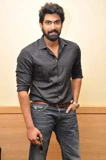 Rana Daggubati poses for the media at the Press Meet of BABY in Hyderabad