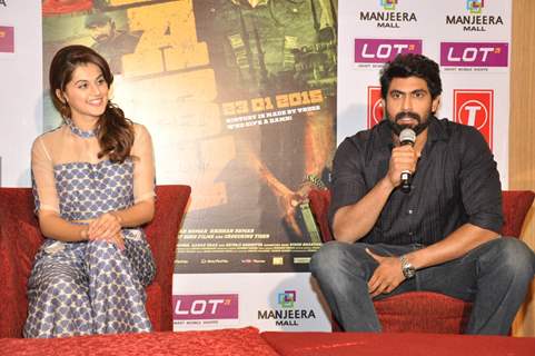 Rana Daggubati interacts with the media at the Press Meet of BABY in Hyderabad