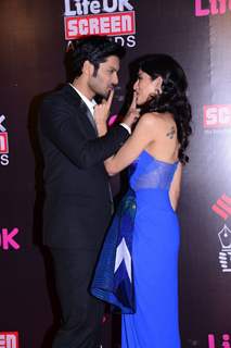 Ali Fazal and Sapna Pabbi were snapped at 21st Annual Life OK Screen Awards Red Carpet