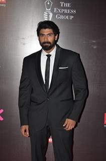 Rana Daggubati poses for the media at 21st Annual Life OK Screen Awards Red Carpet