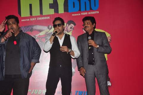 Mika Singh interacts with the audience at the Launch of the Movie Hey Bro