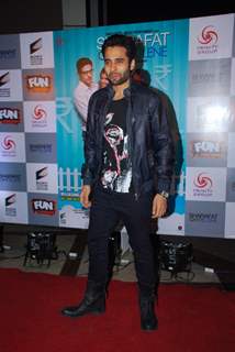 Jackky Bhagnani poses for the media at the Premier of Sharafat Gayi Tel Lene