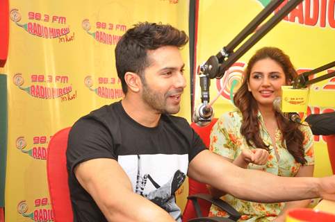 Varun Dhawan interacts with the listeners at the Promotions of Badlapur on Radio Mirchi