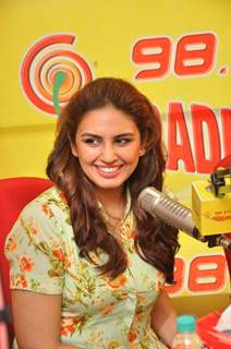 Huma Qureshi was snapped at the Promotions of Badlapur on Radio Mirchi