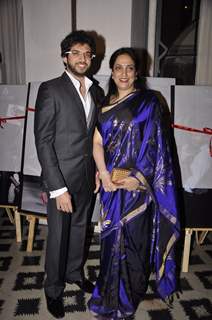 Aditya Thackeray poses with his mother Rashmi Thackeray at The Bohemian Calendar Launch