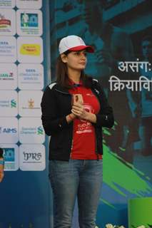 Dia Mirza was snapped at Standard Chartered Mumbai Marathon 2015