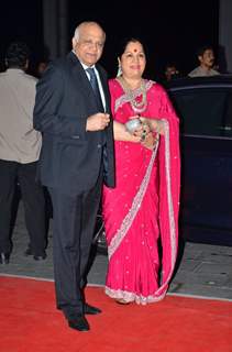 Surendra and Sunanda Shetty at Kush Sinha's Wedding Reception