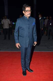 Shakti Kapoor was seen at Kush Sinha's Wedding Reception