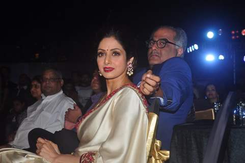 Boney Kapoor and Sridevi Kapoor were snapped at the Music Launch of Shamitabh