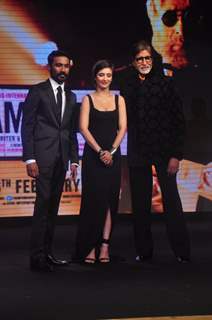 Team poses for the media at the Music Launch of Shamitabh