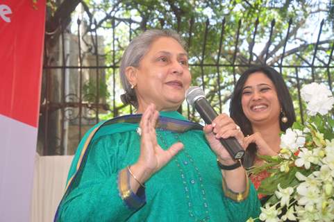 Jaya Bachchan interacts with the audience at the The Vision Eye Center