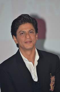 Shah Rukh Khan smiles for the camera at the Launch of '& TV'