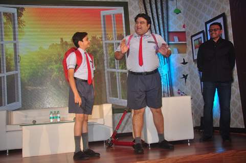 Cast of Goldie Ahuja - Matric Pass performs an act at the Launch