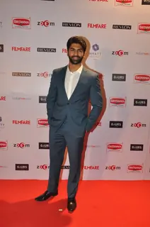 Taaha Shah poses for the media at Filmfare Nominations Bash