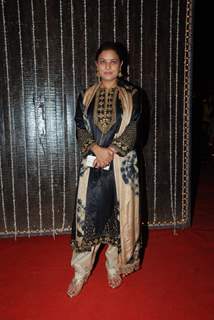 Sharbani Mukherjee poses for the media at Bappi Lahiri's Wedding Anniversary