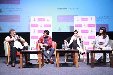 Subhash Ghai interacts with the audience at Whistling Woods