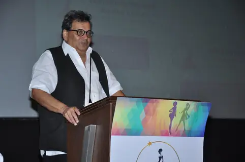 Subhash Ghai interacts with the audience at Whistling Woods