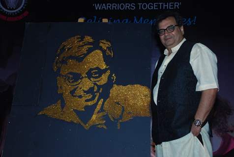 Subhash Ghai poses with his potrait at his Birthday Bash