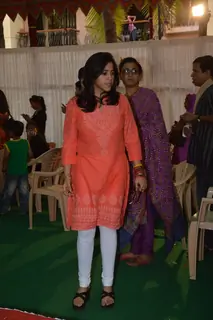 Ekta Kapoor at Anurag Basu's Saraswati Pooja
